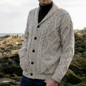 Made in Ireland 100% Merino Wool Cardigan - FREE SHIPPING!